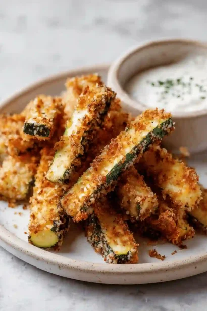 Batonnets Courgette Panes Airfryer