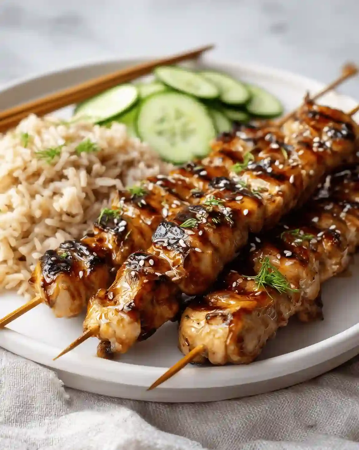 Brochettes Poulet Teriyaki Airfryer