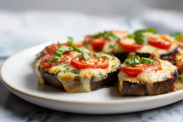 Aubergines façon pizza au Airfryer, savoureuses et croustillantes