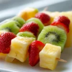 Brochettes de fruits au airfryer, colorées et délicieuses