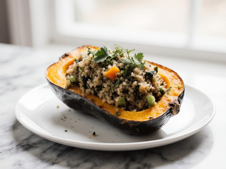 Butternut farcie au airfryer, savoureuse et réconfortante
