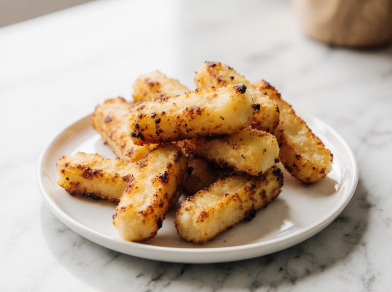 Bâtonnets de fromage halloumi au airfryer Bâtonnets de fromage halloumi au Airfryer, croustillants et savoureux