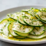 Délicieux carpaccio de courgettes en Airfryer, léger et croquant