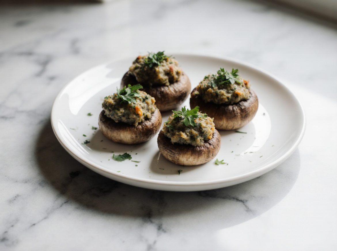 Champignons farcis au airfryer Champignons farcis au airfryer, savoureux et faciles à préparer