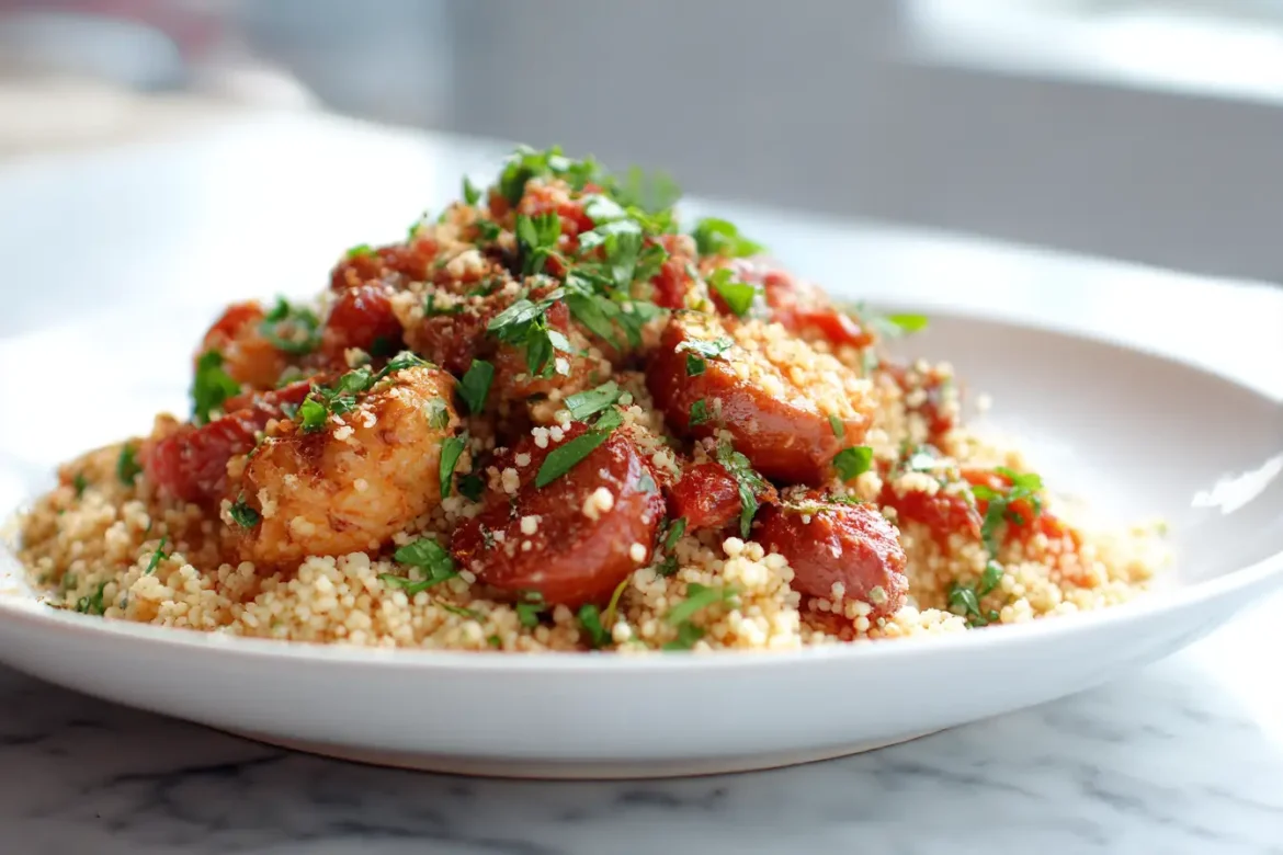 Couscous au poulet et merguez au airfryer Couscous au poulet et merguez, savoureux et préparé en Airfryer
