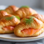Savoureux croissants au saumon fumé cuits à l’Airfryer, légers et croustillants