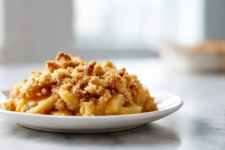 Crumble aux pommes au Airfryer, doré à la perfection