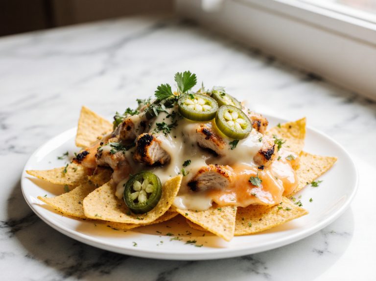Nachos au poulet grillé en Airfryer, croustillants et savoureux