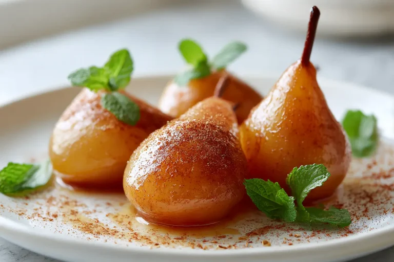 Poires rôties au miel en Airfryer, sucrées et caramélisées