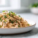 Poulet effiloché au Airfryer, savoureux et moelleux.