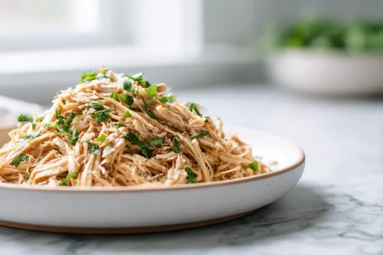 Poulet effiloché au Airfryer, savoureux et moelleux.