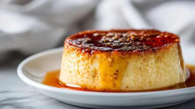 Délicieuse crème brûlée au Airfryer, avec une croûte dorée et croustillante.