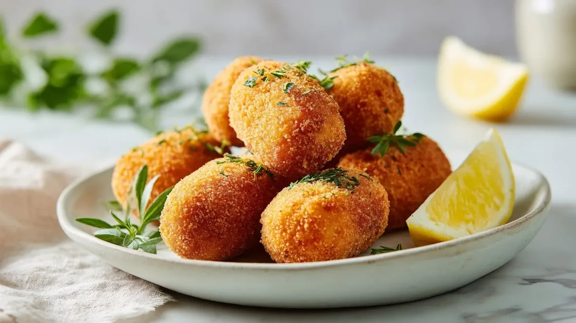 Délicieuses croquettes de poisson au Airfryer, croustillantes à l'extérieur et fondantes à l'intérieur.