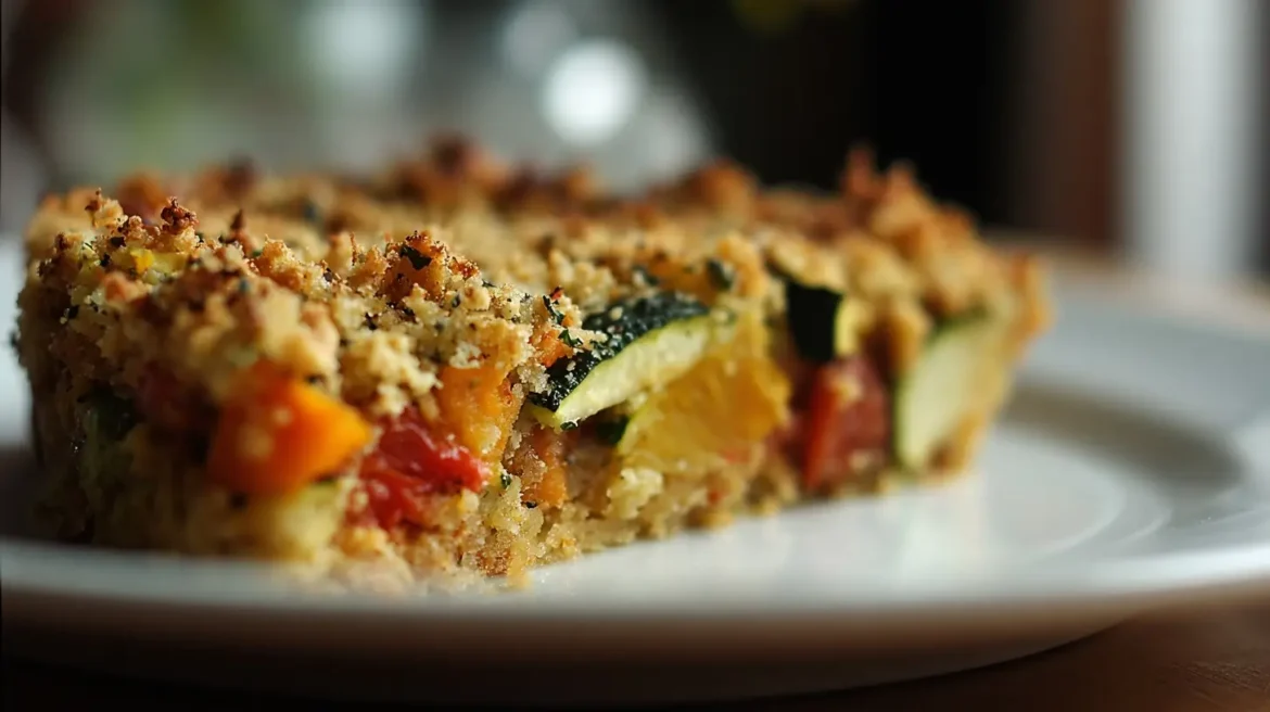 Crumble salé aux légumes d'été en Airfryer, croustillant et savoureux