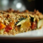 Crumble salé aux légumes d'été en Airfryer, croustillant et savoureux