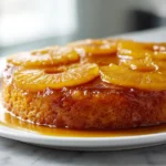 Gâteau renversé à l’ananas préparé en Airfryer, moelleux et caramélisé.