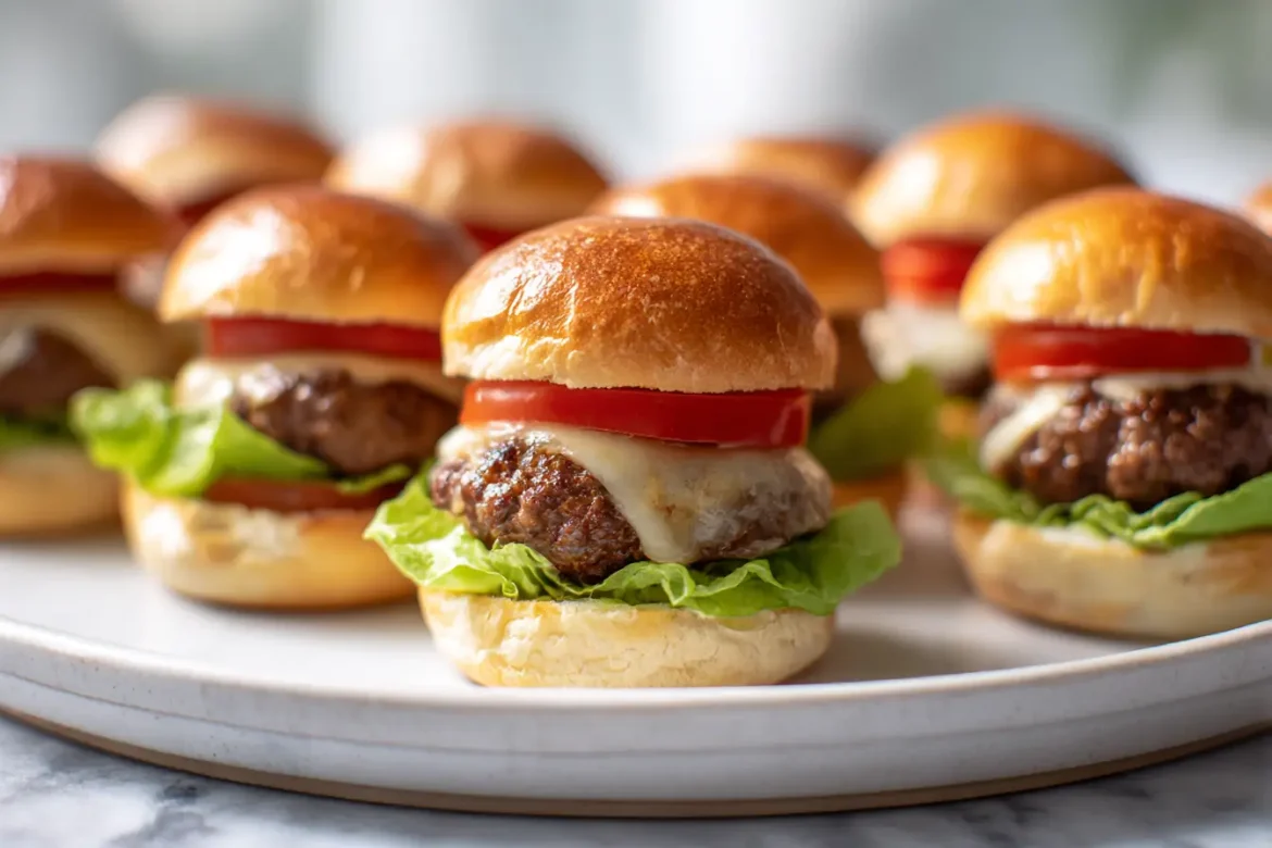 Mini burgers apéritifs au airfryer, juteux et savoureux