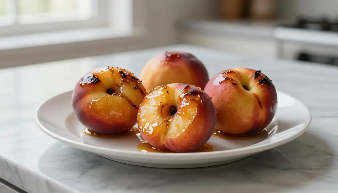 Nectarines rôties au airfryer, caramélisées et juteuses