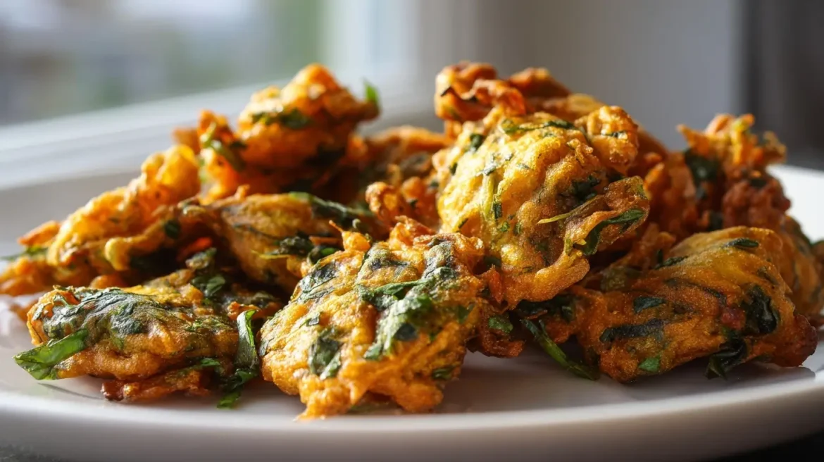 Pakoras de légumes au airfryer Délicieux pakoras de légumes préparés au airfryer, croustillants et savoureux.