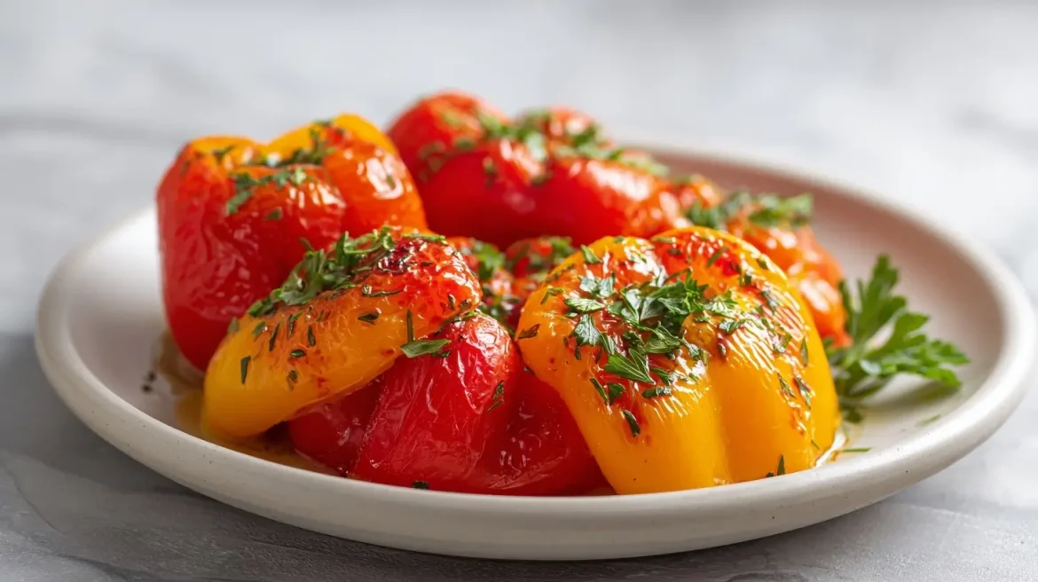 Poivrons colorés cuits à l'Airfryer, savoureux et moelleux