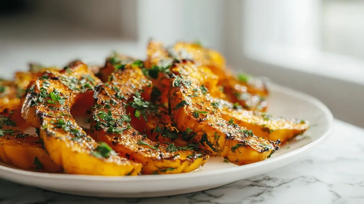 Potimarron rôti en Airfryer, moelleux et savoureux.