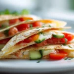 Savoureuses quesadillas au poulet préparées en Airfryer, croustillantes et délicieuses