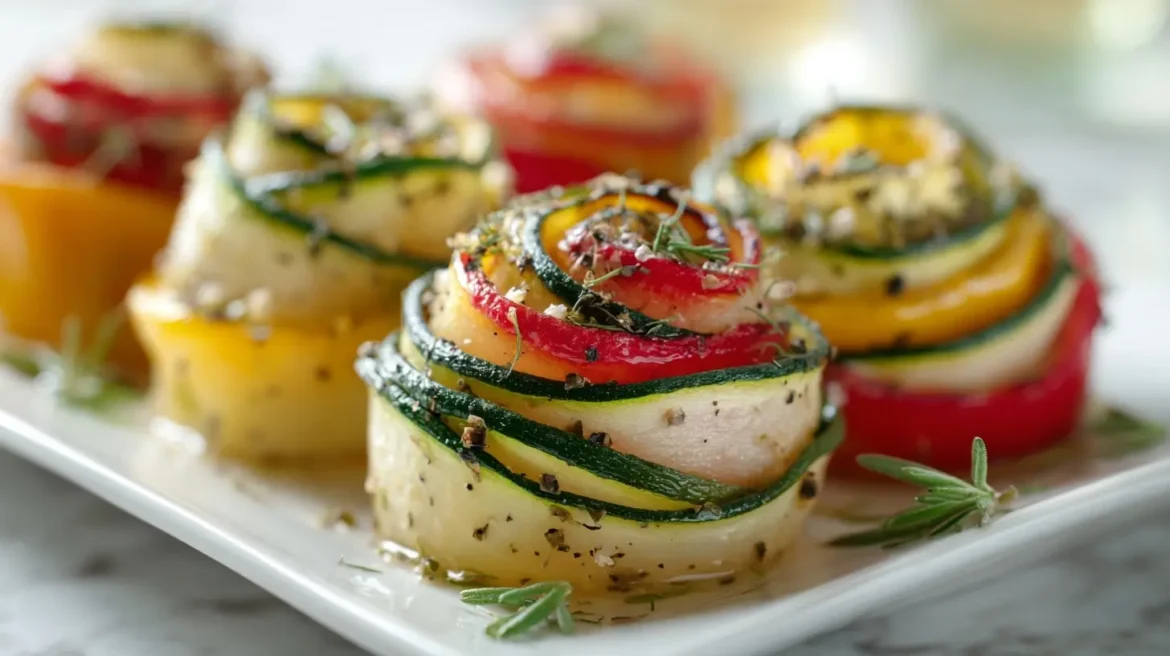 Roses feuilletées de légumes au airfryer, croquantes et colorées