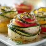 Roses feuilletées de légumes au airfryer, croquantes et colorées