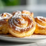 Roulés feuilletés à la pêche en Airfryer, croustillants et savoureux