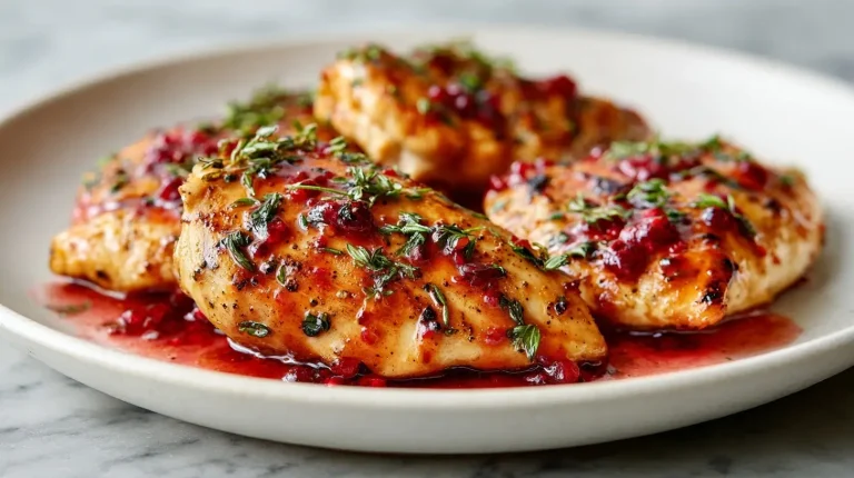 Suprêmes de volaille au vinaigre de framboises cuits en Airfryer, savoureux et juteux