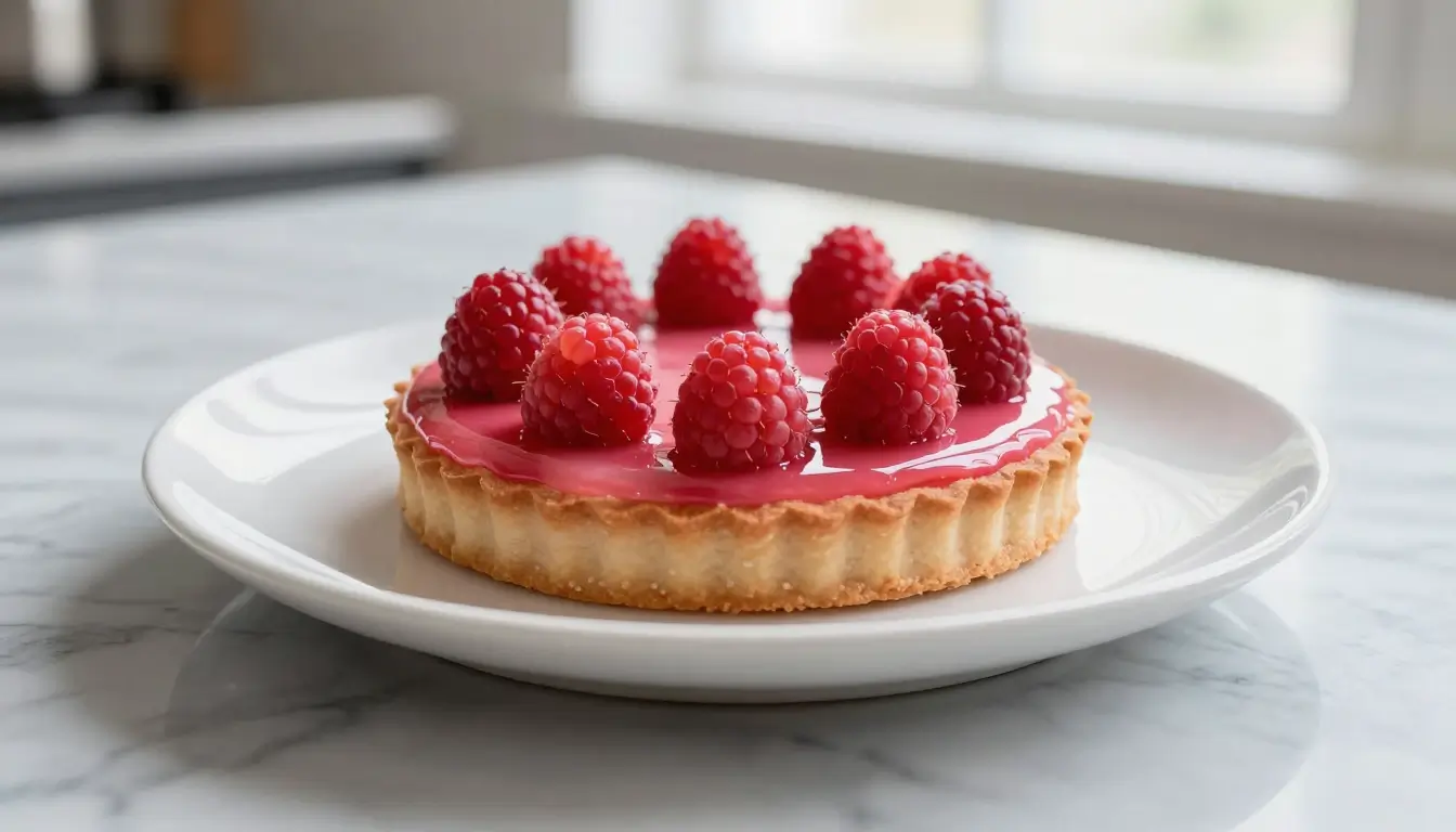 Tarte aux pralines roses au Airfryer, délicieuse et colorée