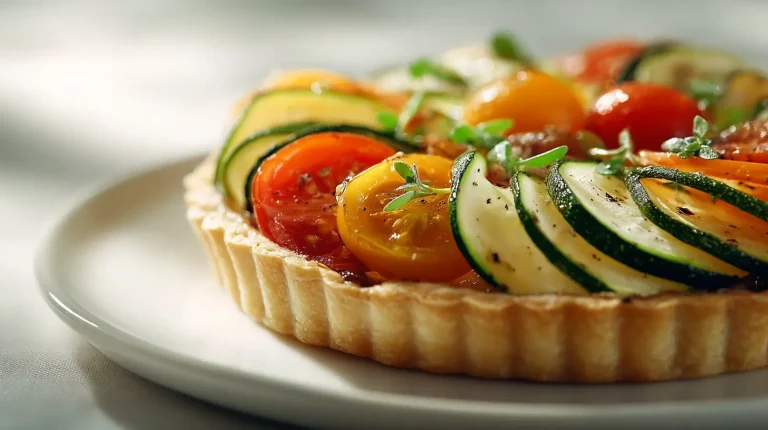 Tarte fine aux légumes en Airfryer, croustillante et colorée