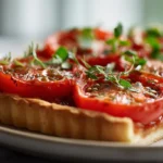 Tarte fine tomate moutarde au Airfryer, croustillante à souhait