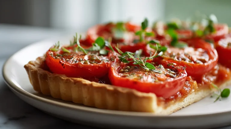 Tarte fine tomate moutarde au airfryer Tarte fine tomate moutarde au Airfryer, croustillante à souhait