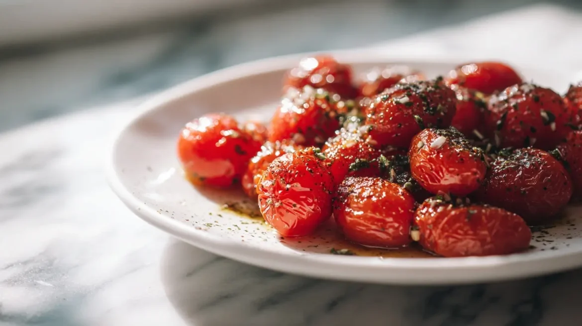 Délicieuses tomates cerises confites au airfryer, sucrées et savoureuses
