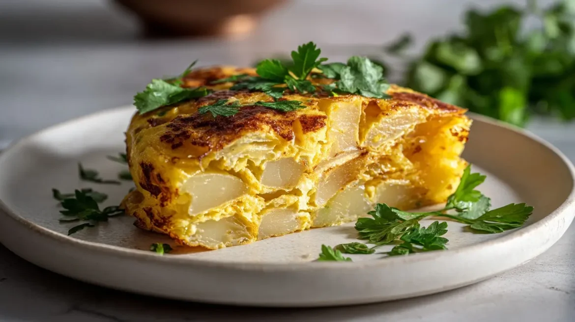 Tortilla espagnole au airfryer, savoureuse et moelleuse