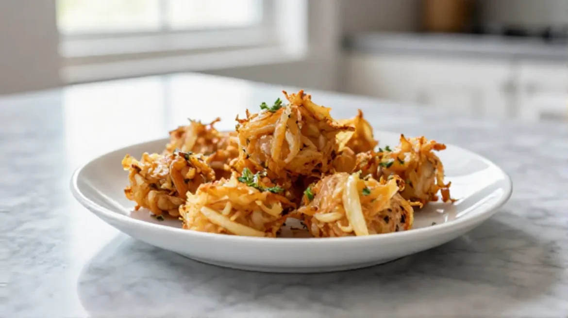 Bhajis aux oignons au Airfryer, croustillants et savoureux