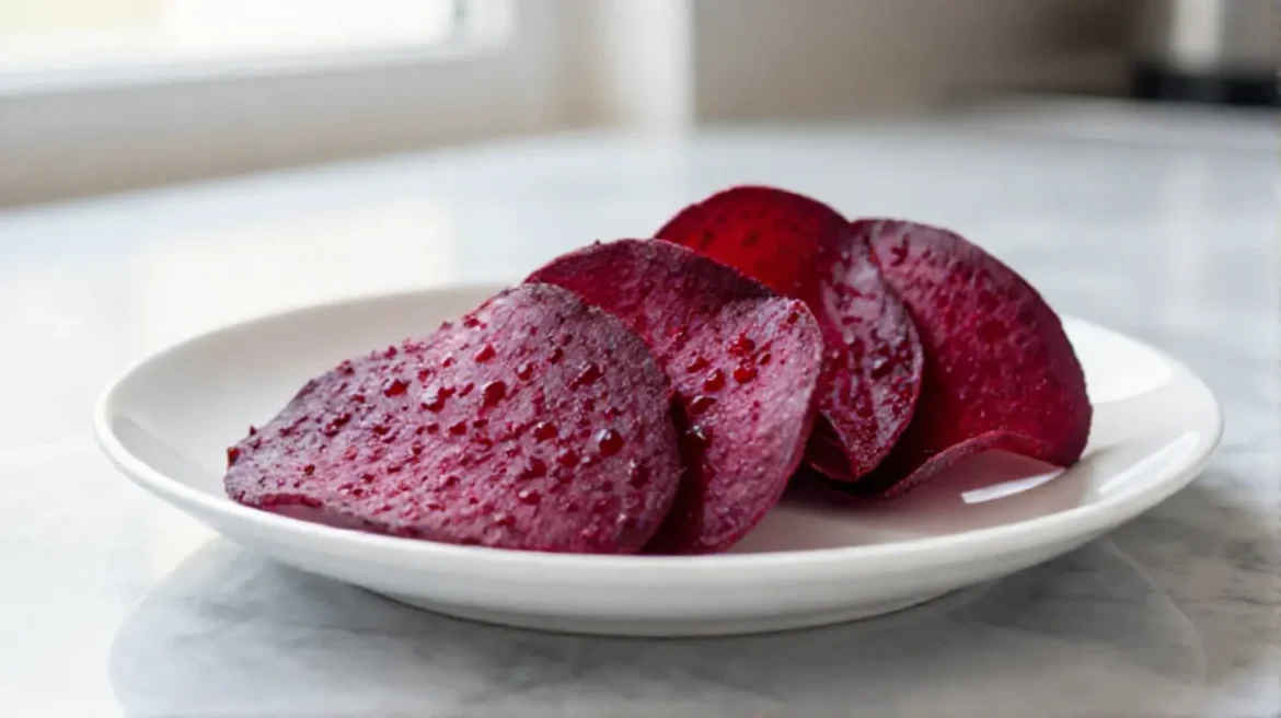 Chips de betterave au airfryer Chips de betterave au Airfryer, croustillantes et colorées.