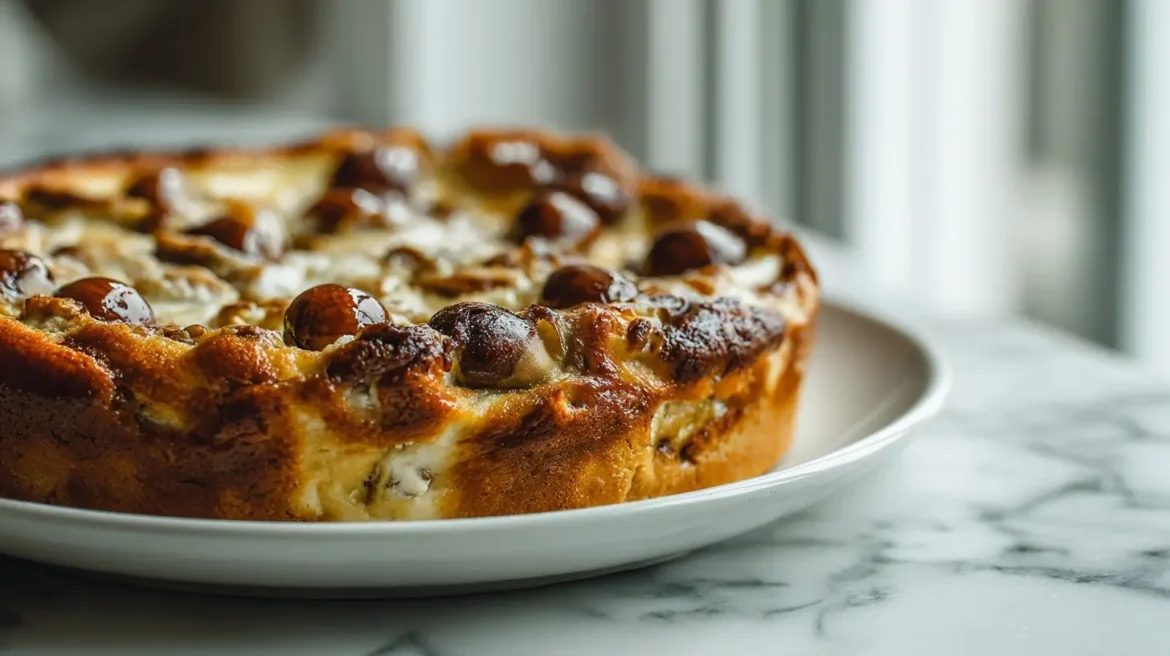 Délicieux clafoutis aux marrons préparé en Airfryer, moelleux et rempli de saveurs