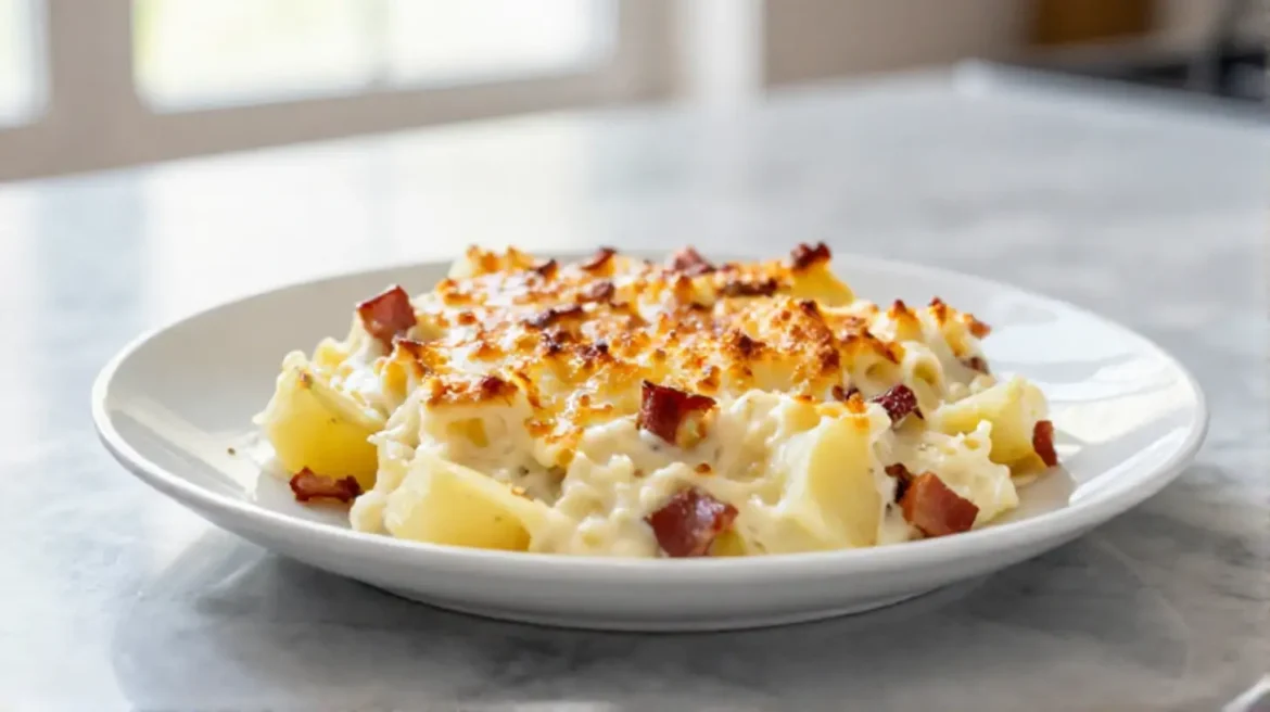 Croziflette délicieuse et fondante, cuite à la perfection en Airfryer.