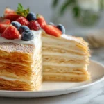Gâteau de crêpes au Airfryer, délicatement empilé et savoureux