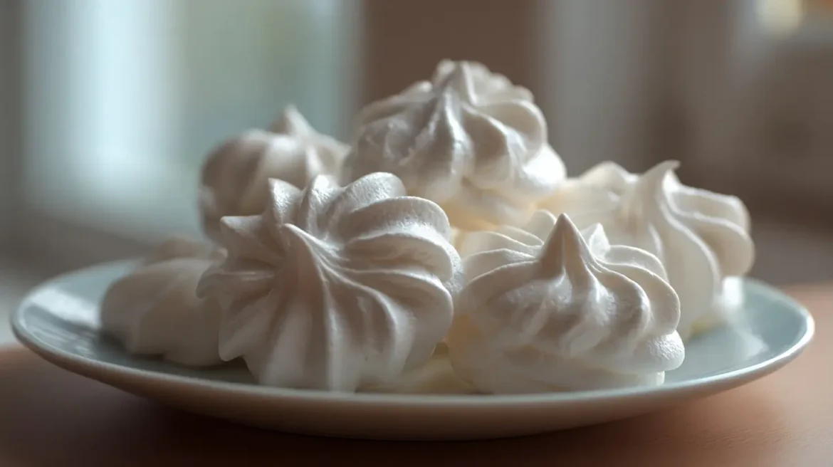 Meringue légère et croquante en Airfryer, parfaite pour le dessert.