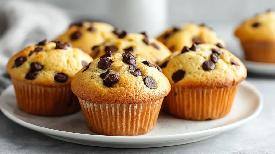Muffins aux pépites de chocolat cuits à l'Airfryer, moelleux et délicieux