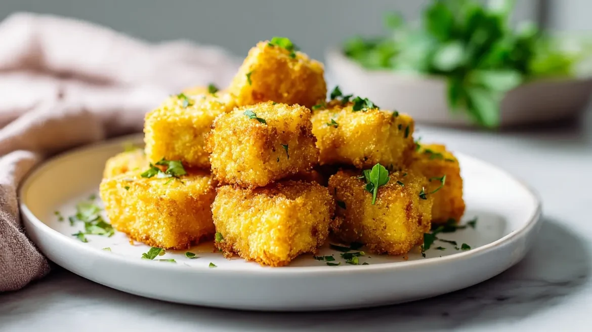 Nuggets de tofu au airfryer Nuggets de tofu au Airfryer, croustillants et savoureux.