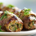 Savoureuses paupiettes de veau cuites en Airfryer, juteuses et bien dorées