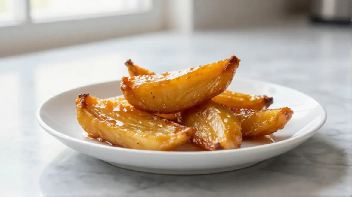 Pommes caramélisées airfryer Pommes caramélisées en Airfryer, délicieusement dorées et fondantes.
