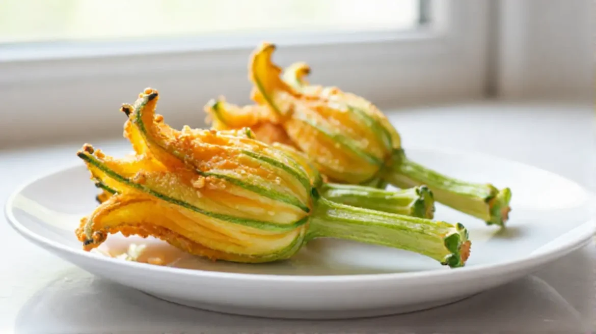 Beignets de fleurs de courgette au Airfryer, croustillants et légers