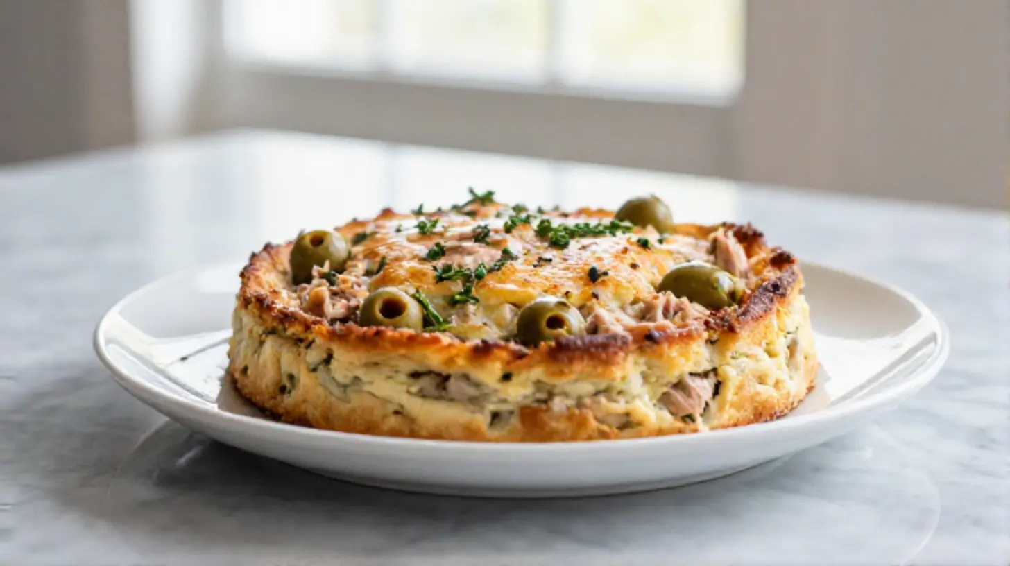 Cake aux olives et au thon en Airfryer, savoureux et moelleux