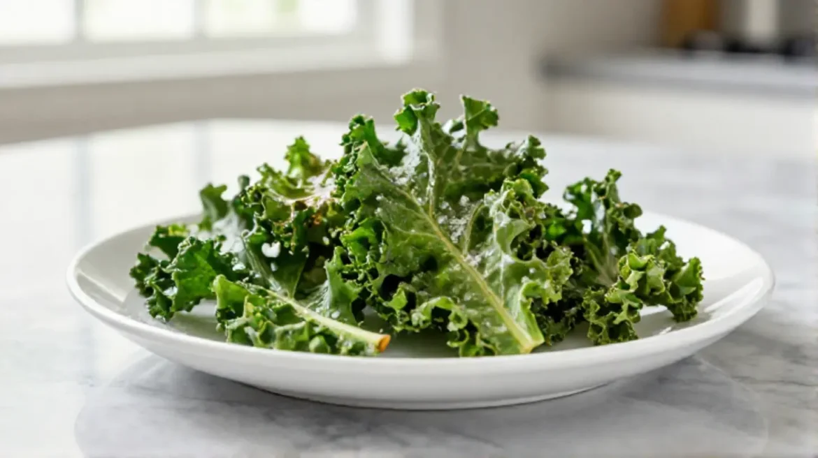 Chips de chou kale au Airfryer, croustillantes et saines