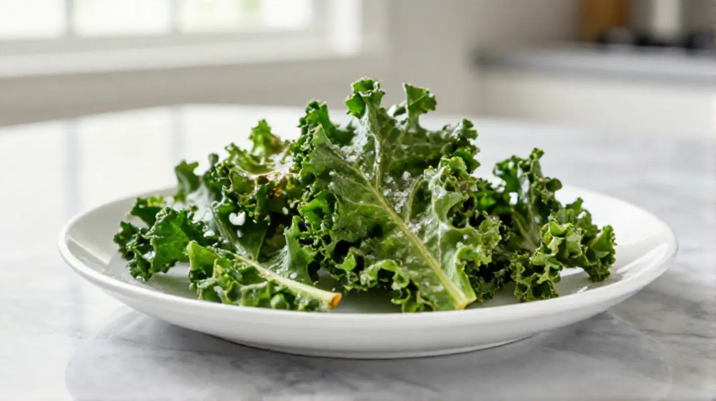 Chips de chou kale au Airfryer, croustillantes et saines